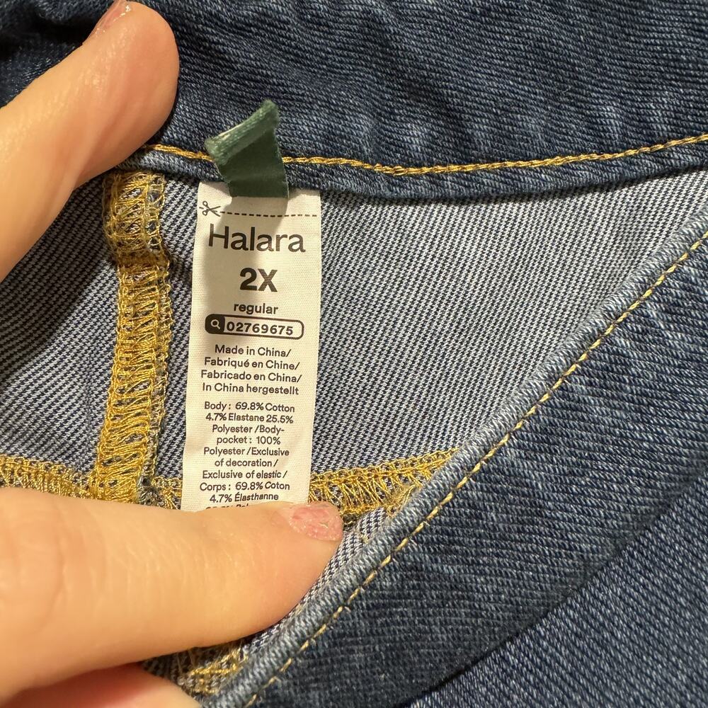 Halara High Waisted Straight Leg Pocket Jeans Plus Size 2X - Picture 5 of 6